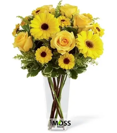 Vazoda Sarı Gerberalar 