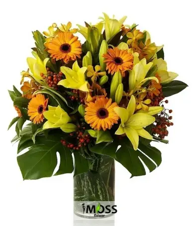 Lilyumlar ve Gerberalardan Vazo