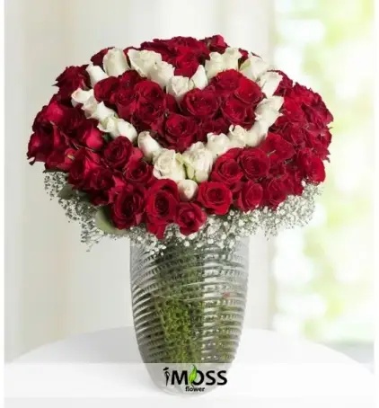 CAM VAZODA KALP GÜL TASARIMI