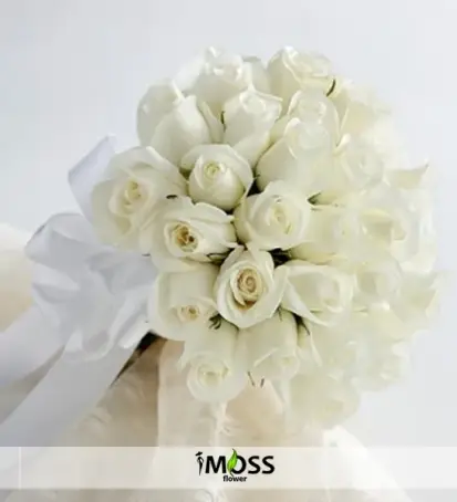 Beyaz Gül Gelin El Buketi