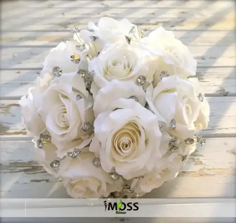 Yapay Taşlı Gelin Buketi