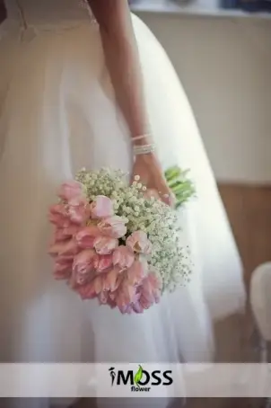 Pembe Lale Gelin Buketi